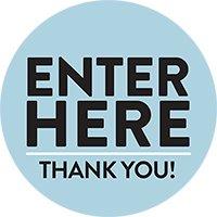 Enter Here Adhesive Floor Graphic