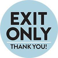 Exit Only Adhesive Floor Graphic