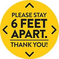 Stay 6ft Apart Adhesive Floor Graphic