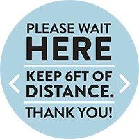 Please Wait Here Adhesive Floor Graphic